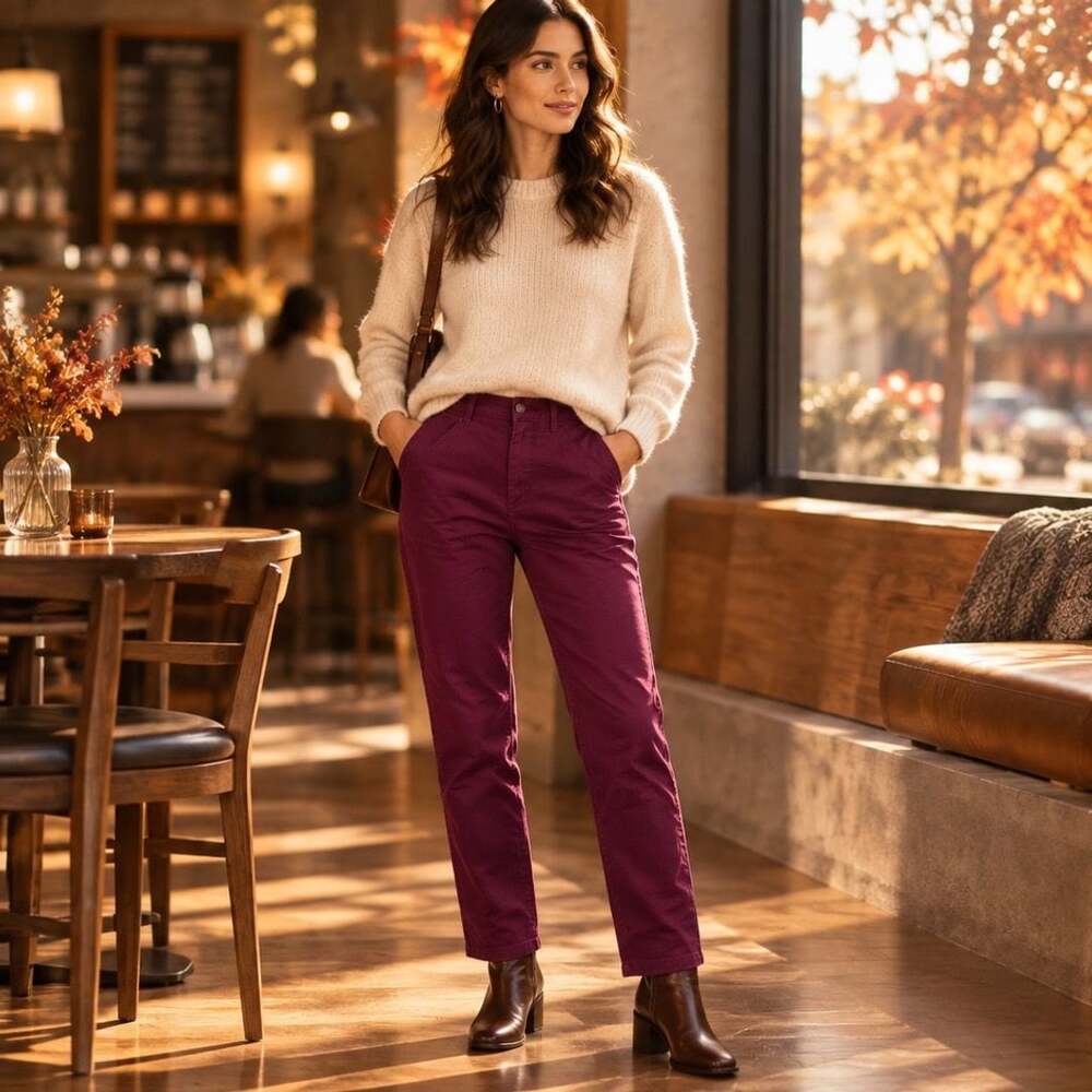 Gap Slim Ankle Khaki Size 10 Purple Chino Pants